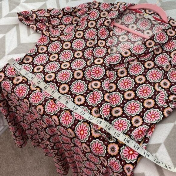 BODEN Fixed Wrap Jersey Dress Floral Daisy size 14R - Picture 7 of 8